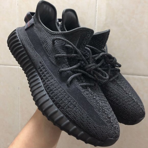 Adidas Originals Yeezy Boost 350 V2 Black Static Reflective Women's Shoes - Picture 3 of 8